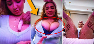 Aditi Mistry Nude In Light Blue Top Live